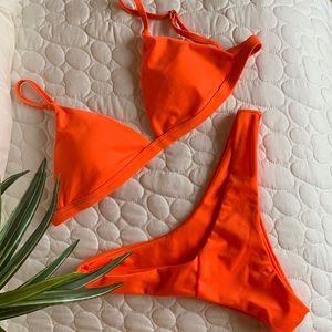 NEON Orange Shein swimsuit